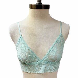 NWOT HANKY PANKY Signature Lace Bralette Medium Green High End Bridal Bridgerton